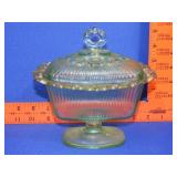 Green Indiana Glass Candy Dish