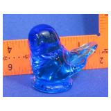 Art Glass Blue Bird of Happiness