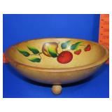 Footed Wood Dough Bowl - 11'