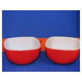 2 Small Pyrex Bowls - 3 1/2'