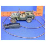 Vintage Arnold Tin Army Jeep