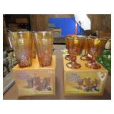 2 Sets of Carnival Glasses