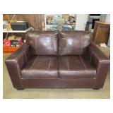 Leather Style Love Seat
