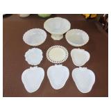 Lot of Milk Glass
