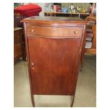 Mahogany Finsih Record Cabinet