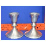 Pair of Towle Pewter Candle Holders