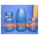 3 Blue Jars