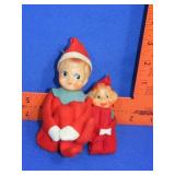 2 Vintage Christmas Elfs