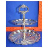 Rogers Silver Plate 2 Tier Serving Stand