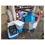 Large Lot of Plastic Totes