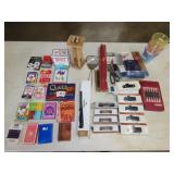 Table Lot - Playing Cards, Die Cast Truck, Misc