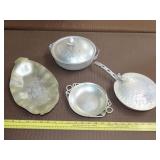 4 Pieces of Hammered Aluminum