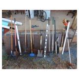 Large Lot of Yard Tools & Weedeater