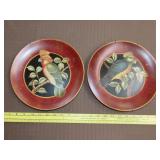 Pair of Decorative Bird Plates - 10'