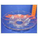 Glass Fruit Pattern Center Bowl - 13.5'