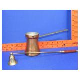 Copper & Brass Ladel w/ Candle Snuffer