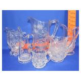Lot of Glass Pitchers/Creamers