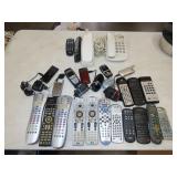 Lot of TV Remotes & Telephones