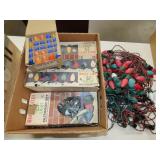 Box of Vintage Christmas Lights