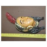 Chalkware Native American Wall Art