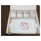 Anchor Glass Fleurette Snack Set