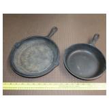 2 Cast Iron Pans
