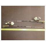 2 Shakespeare Sportfisher Rods w/ Reels