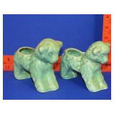 2 Pottery Lamb Planters