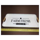 Farm Fresh Metal Decorative Tray