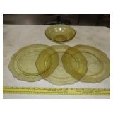 4 Piece Amber Depression Lot
