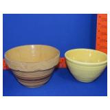 2 Pottery Kitchen Bowls