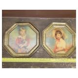 2 Victorian Style Cookie Tin Lids