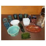 Table Lot of Glassware