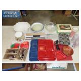 Table Lot w/ Kitchenware & Misc