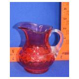 Cranberry Coin Dot Pitcher