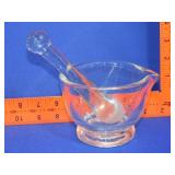 Glass Mortar & Pestal