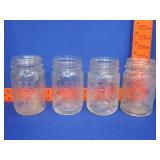 4 Jumbo Peanut Butter Jars