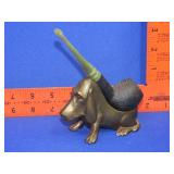 Brass Dog Pipe Holder