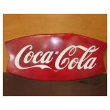 Coca Cola Fish Tail Metal Sign - 42x20
