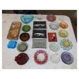 Lot of Glass Ash Trays