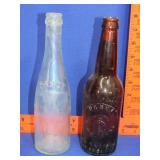 2 Old Pabst Beer Bottles