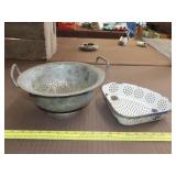 2 Vintage Kitchen Strainers