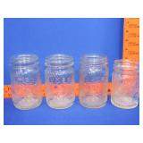 4 Jumbo Peanut Butter Jars