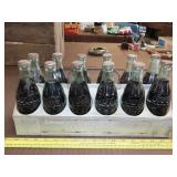 Metal 12 Pack Coca Cola Carrier w/ Bottles