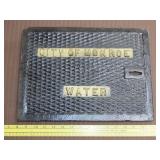 Cast Iron City of Monroe Water Cover - 15"x11"