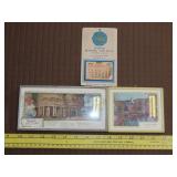 3 Piece Vintage Monroe NC Calendar / Thermometers