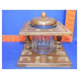 Pipe Stand w/ Glass Humidor