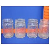 4 Jumbo Peanut Butter Jars