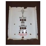 Bowser Porvelain Gas Pump Face Plate