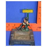 Wilton Drunk on Lamp Post Cast Iron Ash Tray